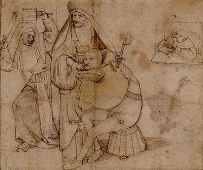 Una scena comica di barbiere da Hieronymus Bosch